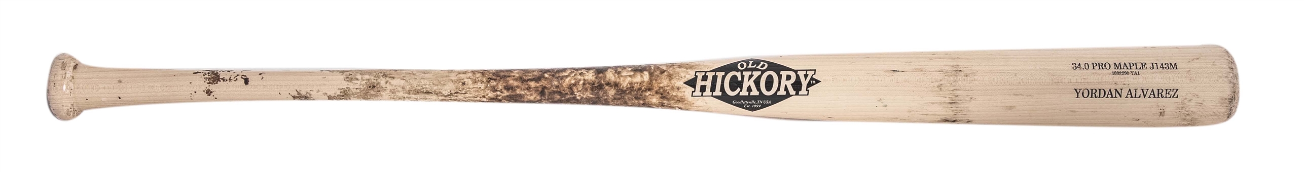 2018 Yordan Alvarez Game Used Old Hickory J143M Model Bat (PSA/DNA)